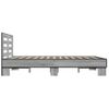 Cama Matrimonial | Cama Para Adultos | Estructura Cama Madera Ingeniería Metal Gris Sonoma 120x200 Cm Cfw54484