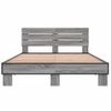 Cama Matrimonial | Cama Para Adultos | Estructura Cama Madera Ingeniería Metal Gris Sonoma 120x200 Cm Cfw87178