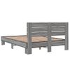 Cama Matrimonial | Cama Para Adultos | Estructura Cama Madera Ingeniería Metal Gris Sonoma 120x200 Cm Cfw87178