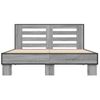 Cama Matrimonial | Cama Para Adultos | Estructura Cama Madera Ingeniería Metal Gris Sonoma 135x190 Cm Cfw76829