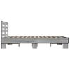 Cama Matrimonial | Cama Para Adultos | Estructura Cama Madera Ingeniería Metal Gris Sonoma 135x190 Cm Cfw76829