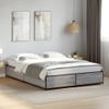 Cama Matrimonial | Cama Para Adultos | Estructura Cama Madera Ingeniería Metal Gris Sonoma 135x190 Cm Cfw29766