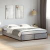 Cama Matrimonial | Cama Para Adultos | Estructura Cama Madera Ingeniería Metal Gris Sonoma 140x190 Cm Cfw15192