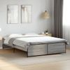 Cama Matrimonial | Cama Para Adultos | Estructura Cama Madera Ingeniería Metal Gris Sonoma 140x200 Cm Cfw93222