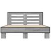 Cama Matrimonial | Cama Para Adultos | Estructura Cama Madera Ingeniería Metal Gris Sonoma 140x200 Cm Cfw29809