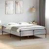 Cama Matrimonial | Cama Para Adultos | Estructura Cama Madera Ingeniería Metal Gris Sonoma 150x200 Cm Cfw98942