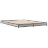 Cama Matrimonial | Cama Para Adultos | Estructura Cama Madera Ingeniería Metal Gris Sonoma 150x200 Cm Cfw62832