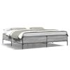 Cama Matrimonial | Cama Para Adultos | Estructura Cama Madera Ingeniería Metal Gris Sonoma 200x200 Cm Cfw13268