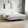 Cama Matrimonial | Cama Para Adultos | Estructura Cama Madera Ingeniería Metal Gris Sonoma 200x200 Cm Cfw13268