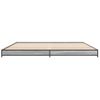 Cama Matrimonial | Cama Para Adultos | Estructura Cama Madera Ingeniería Metal Gris Sonoma 200x200 Cm Cfw91445