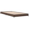 Cama Individual | Cama Para Adultos | Estructura Cama Madera Ingeniería Metal Marrón Roble 100x200 Cm Cfw67401