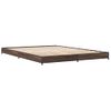 Cama Matrimonial | Cama Para Adultos | Estructura Cama Madera Ingeniería Metal Marrón Roble 120x200 Cm Cfw95438