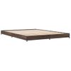 Cama Matrimonial | Cama Para Adultos | Estructura Cama Madera Ingeniería Metal Marrón Roble 135x190 Cm Cfw25044