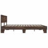 Cama Matrimonial | Cama Para Adultos | Estructura Cama Madera Ingeniería Metal Marrón Roble 180x200 Cm Cfw17255