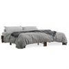 Cama Matrimonial | Cama Para Adultos | Estructura Cama Madera Ingeniería Metal Roble Ahumado 200x200cm Cfw16926