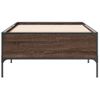 Cama Individual | Cama Para Adultos | Estructura Cama Madera Ingeniería Metal Roble Marrón 75x190 Cm Cfw99829