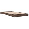 Cama Individual | Cama Para Adultos | Estructura Cama Madera Ingeniería Metal Roble Marrón 75x190 Cm Cfw89802