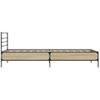 Cama Individual | Cama Para Adultos | Estructura Cama Madera Ingeniería Metal Roble Sonoma 100x200 Cm Cfw92382