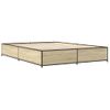 Cama Matrimonial | Cama Para Adultos | Estructura Cama Madera Ingeniería Metal Roble Sonoma 140x190 Cm Cfw66341