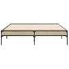 Cama Matrimonial | Cama Para Adultos | Estructura Cama Madera Ingeniería Metal Roble Sonoma 140x190 Cm Cfw70184