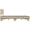 Cama Matrimonial | Cama Para Adultos | Estructura Cama Madera Ingeniería Metal Roble Sonoma 140x190 Cm Cfw62873