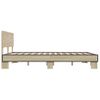 Cama Matrimonial | Cama Para Adultos | Estructura Cama Madera Ingeniería Metal Roble Sonoma 150x200 Cm Cfw95493