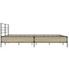 Cama Matrimonial | Cama Para Adultos | Estructura Cama Madera Ingeniería Metal Roble Sonoma 200x200 Cm Cfw63854