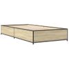 Cama Individual | Cama Para Adultos | Estructura Cama Madera Ingeniería Metal Roble Sonoma 75x190 Cm Cfw24581