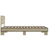 Cama Individual | Cama Para Adultos | Estructura Cama Madera Ingeniería Metal Roble Sonoma 75x190 Cm Cfw35078