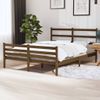 Cama Matrimonial | Cama Para Adultos | Estructura De Cama Madera Maciza De Pino Marrón Miel 150x200 Cm Cfw476983