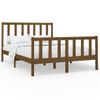 Cama Matrimonial | Cama Para Adultos | Estructura De Cama Madera Maciza De Pino Marrón Miel 150x200 Cm Cfw914338