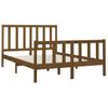 Cama Matrimonial | Cama Para Adultos | Estructura De Cama Madera Maciza De Pino Marrón Miel 150x200 Cm Cfw914338