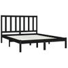 Cama Matrimonial | Cama Para Adultos | Estructura Cama Madera Maciza Pino Doble Negra 120x190 Cm Cfw371696