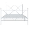 Cama Individual | Cama Para Adultos | Estructura Cama Metal Cabecero Y Estribo Blanca 100x190 Cm Cfw21763