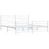 Cama Matrimonial | Cama Para Adultos | Estructura Cama Metal Con Cabecero Y Estribo Blanco 180x200 Cm Cfw203552