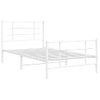 Cama Para Adulto | Cama Individual | Estructura Cama Metal Con Cabecero Y Pie Cama Blanca 100x200 Cm Cfw547736