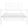 Cama Para Adulto | Cama Individual | Estructura Cama Metal Con Cabecero Y Pie Cama Blanca 100x200 Cm Cfw547736