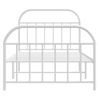 Cama Individual | Cama Para Adultos | Estructura Cama Metal Con Cabecero Y Pie Cama Blanca 100x200 Cm Cfw529287