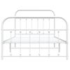 Cama Individual | Cama Para Adultos | Estructura Cama Metal Con Cabecero Y Pie Cama Blanca 107x203 Cm Cfw304437