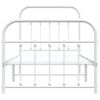 Cama Individual | Cama Para Adultos | Estructura Cama Metal Con Cabecero Y Pie Cama Blanca 90x190 Cm Cfw517532