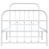 Cama Individual | Cama Para Adultos | Estructura Cama Metal Con Cabecero Y Pie Cama Blanca 90x200 Cm Cfw164965