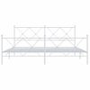 Cama Matrimonial | Cama Para Adultos | Estructura Cama Metal Con Cabecero Y Pie Cama Blanco 183x213 Cm Cfw69158