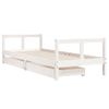 Cama Individual | Cama Infantil | Estructura Cama Niños Con Cajones Madera Pino Blanco 80x200 Cm Cfw324931