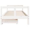 Cama Individual | Cama Infantil | Estructura Cama Niños Con Cajones Madera Pino Blanco 80x200 Cm Cfw324931