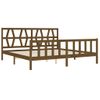 Cama Matrimonial | Cama Para Adultos | Estructura Cama Y Cabecero Madera Maciza Marrón Miel 200x200 Cm Cfw972001