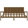 Cama Matrimonial | Cama Para Adultos | Estructura Cama Y Cabecero Madera Maciza Marrón Miel 200x200 Cm Cfw401235