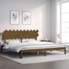 Cama Matrimonial | Cama Para Adultos | Estructura Cama Y Cabecero Madera Maciza Marrón Miel 200x200 Cm Cfw766011