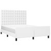 Cama Matrimonial | Cama Para Adultos | Estructura De Cama Cabecero Cuero Sintético Blanco 140x200 Cm Cfw69821