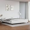 Cama Matrimonial | Cama Para Adultos | Estructura De Cama Cabecero Cuero Sintético Blanco 200x200 Cm Cfw900101