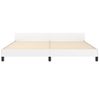 Cama Matrimonial | Cama Para Adultos | Estructura De Cama Cabecero Cuero Sintético Blanco 200x200 Cm Cfw889203